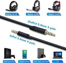 Load image into Gallery viewer, Replacement 2.0M Astro A10 Volume Cable,esbeecables Audio Extension Cord with Volume Control Function Compatible with A40/A40TR Gaming Headsets Xbox One,PS4,PC,Most Smartphones
