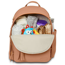 Load image into Gallery viewer, Skip Hop Diaper Bag Backpack: Greenwich Multi-Function Baby Travel Bag with Changing Pad and Stroller Straps, Vegan Leather, Caramel
