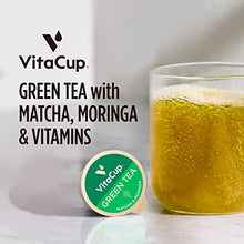 Load image into Gallery viewer, VitaCup Green Tea Pods, Enhance Energy &amp; Detox with Matcha, Moringa, B Vitamins, D3, Keto, Paleo, Vegan, Recyclable Single Serve Pod, Compatible with Keurig K-Cup Brewers,64 Ct
