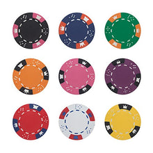 Load image into Gallery viewer, Brybelly Crown &amp; Dice Poker Chip Heavyweight 14-Gram Clay Composite – Pack of 50 (White)
