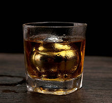 Load image into Gallery viewer, Whiteswallow Reusable Stainless Steel Ice Cube Metal Whiskey Stones Ball for Drinks Set of 4

