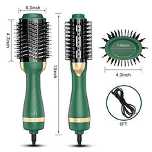 Load image into Gallery viewer, Bongtai Hot Air Brush,Hair Dryer Brush Hair Dryer &amp; Volumizer 3 in 1 Brush Blow Dryer Styler for Rotating Straightening, Curling, Salon Negative Ion Ceramic Blow Dryer Brush(Avocado green)
