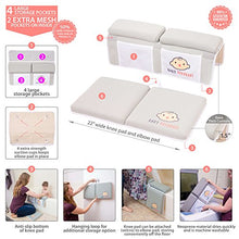 Load image into Gallery viewer, Bath kneeler with elbow pad rest set- Padded knee mat for tub bathing and bathroom time. Bathtub kneeling waterproof cushion mats for infant or baby toy accessories. Bathtime knee saver. Shower gift.
