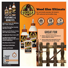 Load image into Gallery viewer, Gorilla Ultimate Waterproof Wood Glue, 4 Ounce, Natural Wood Color, (Pack of 2)
