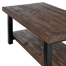 Load image into Gallery viewer, Alaterre Furniture Pomona Rustic Industrial Modern Vintage Metal and Solid Wood Coffee Table, Easy Assembly, 42 in x 24 in x 18 in
