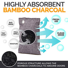 Load image into Gallery viewer, Vergali Nature Fresh Bamboo Charcoal Air Purifying Bags 10 x 100g Pack. Activated Natural Home Odor Absorber,Deodorizer and Moisture Eliminator for Closet, Shoe, Car, large Room. Pet Safe
