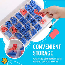 Load image into Gallery viewer, Inspired Thinkers Magnetic Letters - 240-Piece Alphabet Magnets for Kids w/ Foam Uppercase &amp; Lowercase Letters, Double-Sided Dry Erase White Board - Classroom Supplies
