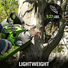 Load image into Gallery viewer, Greenworks 40V 12-Inch Cordless Chainsaw, 2.0Ah Battery and Charger Included
