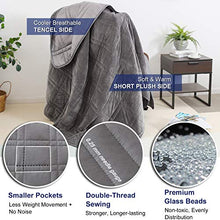 Load image into Gallery viewer, OMYSTYLE California King Size Weighted Blanket 20lbs(88''x104'', Double-Sided), Reversible Weighted Blanket with Warm Short Plush and Cool Tencel Fabric for All Season Use - Carry Bag Included

