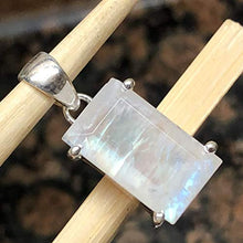 Load image into Gallery viewer, Natural Rainbow Moonstone 925 Solid Sterling Silver Men's Pendant 27mm
