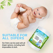 Load image into Gallery viewer, Disposable Cloth Bamboo Diaper Liners – Eco-Friendly, Fragrance Free &amp; Chlorine Free, Flushable Biodegradable Reusable Liners for Cloth Diaper 100 Sheets per roll

