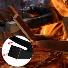 Load image into Gallery viewer, Amagabeli Fireplace Log Grate 27 inch Heavy Duty Wagon Wheel Firewood Grate for Fire Pit Fire Grates for Outdoor Kindling Tools Pit Wrought Iron Wood Stove Firewood Burning Rack Holder Black
