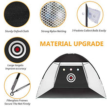Load image into Gallery viewer, Golf Practice Net, 10x7ft Golf Hitting Training Aids Nets with Target and Carry Bag for Backyard Driving Chipping - 1 Golf Mat -5 Golf Balls - 1 Golf Tees- Men Kids Indoor Outdoor Sports Game

