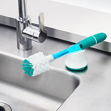 Load image into Gallery viewer, OXO Tot Soap Dispensing Bottle Brush with Stand, Teal
