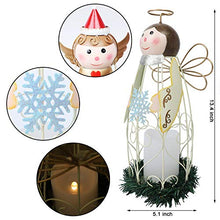 Load image into Gallery viewer, Juegoal Christmas Angel LED Candle Lantern Lights Battery Operated Lighted Christmas Table Decorations Xmas Holiday Party Decor, Set of 2
