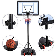 Load image into Gallery viewer, YAHEETECH 7.2-9.2ft Basketball Hoop Backboard System Portable Removeable Basketball Hoop &amp; Goals Outdoor/Indoor Adjustable Height Basketball Set for Kids/Youth/Teenagers

