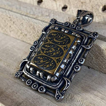 Load image into Gallery viewer, Hadeed e chini Pendant hadeed stone Sang e Hadeed | AlAliGems | Hematite Islamic Pendant for
