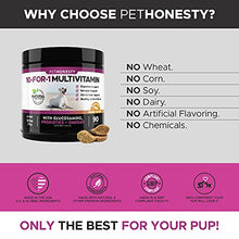 Load image into Gallery viewer, PetHonesty 10 in 1 Dog Multivitamin - Essential Dog Vitamins with Glucosamine Chondroitin, Probiotics and Omega Fish Oil for Dogs Overall Health - Vitamins for Joint Supplement Heart - (Peanut Butter)

