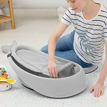 Load image into Gallery viewer, Skip Hop Baby Bath Tub, 3-Stage Smart Sling Tub, Moby, Grey
