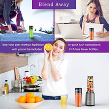 Load image into Gallery viewer, [Updated 2020 Version] Personal Countertop Blender for Milkshake, Fruit Vegetables Drinks, Smoothie, Small Mini Portable Food Blenders Processor Shake Mixer Maker with with 1 * 400ML Travel Cup
