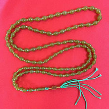 Load image into Gallery viewer, 99 Beads of Olive Shah Maghsoud Stone Tasbih 13" | Shah Maqsood Stone Misbaha | Misbaha Tasbih Persian شاه مقصود | AlAliGems Natural Beads
