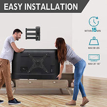 Load image into Gallery viewer, MOUNTUP TV Wall Mount, Full Motion Tilting TV Mount Bracket for Most 26-55 Inch Flat Curved TVs with Articulating Arms, Wall Mount TV Bracket with Max VESA 400X400mm and 88lbs, Fits Single Stud MU0014
