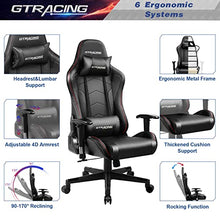 Load image into Gallery viewer, GTRACING Gaming Chair with Speakers Bluetooth Music Video Game Chair Audio Ergonomic Design Heavy Duty Office Computer Desk Chair GT890M (Black)
