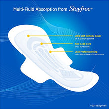 Load image into Gallery viewer, Stayfree Ultra Thin Regular Pads with Wings For Women, Reliable Protection and Absorbency of Feminine Moisture, Leaks and Periods, 36 count - Pack of 4
