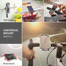 Load image into Gallery viewer, Bone Bike Tie X Universal Bike Phone Mount, Bicycle Handlebar Stroller Cell Phone Holder for iPhone 8 7 6s Plus 5 SE Samsung Galaxy S8 S7 Note 6, 4 to 6 Inch Smartphone- Black
