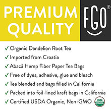 Load image into Gallery viewer, Organic Roasted Dandelion Root Tea Bags | 100 Tea Bags | Eco-Conscious Tea Bags in Kraft Bag | Raw from Croatia | by FGO
