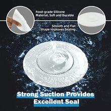 Load image into Gallery viewer, OmiStout Hair Catcher &amp; Drain Stopper, 2 in 1 Sink Drain Cover, Flex Silicone Strainer for Shower/Bathtub/Tub/Floor Drain/Kitchen Sink (Blue, 3 Pack)
