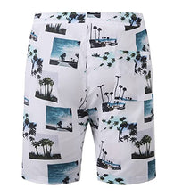 Load image into Gallery viewer, Alex Vando Mens Hawaiian Shirts Casual Short Sleeve Aloha Beach Shirt Suits,White View,L
