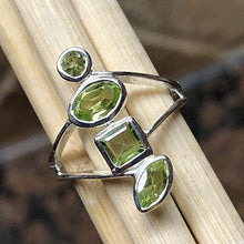 Load image into Gallery viewer, Genuine 2ct Green Peridot 925 Solid Sterling Silver Stackable Ring Size 6, 7
