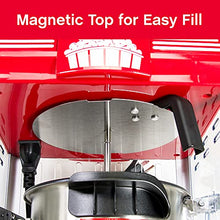 Load image into Gallery viewer, West Bend Hot Oil Theater Style Popcorn Popper Machine with Nonstick Kettle Includes Measuring Tool and Serving Scoop, 4-Ounce, Red
