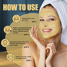 Load image into Gallery viewer, Meliza Turmeric Facial Mask, Turmeric Clay Facial Mask with Kaolin Clay, Detox Mud Mask for Skin Care, Turmeric Mud Mask for Acne, Dirt, Oil, Dark Spots and Refining Pores(5.29oz)
