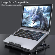 Load image into Gallery viewer, LIENS Laptop Cooling Pad with Adjustable Height Two 5.1 Inches Fan 2 USB Ports Suitable for 12"-15.6" Laptops（Black）
