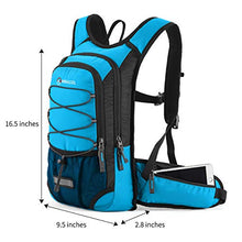 Load image into Gallery viewer, MIRACOL Hydration Backpack with 2L Water Bladder, Thermal Insulation Pack Keeps Liquid Cool up to 4 Hours, Prefect Outdoor Gear for Skiing, Running, Hiking, Cycling (Blue)
