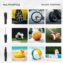Load image into Gallery viewer, Kensun AC/DC Tire Inflator Portable Air Compressor Pump for Car 12V DC and Home 110V AC Swift Performance Inflator for Car, Bicycle, Motorcycle, Basketball and Others
