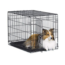 Load image into Gallery viewer, New World 30" Folding Metal Dog Crate, Includes Leak-Proof Plastic Tray; Dog Crate Measures 30L x 19W x 21H Inches, For Medium Dog Breeds
