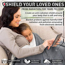 Load image into Gallery viewer, Mission Darkness TitanRF Radiation Shielding Throw Blanket - 50" x 60" (127cm x 152cm) Ultra-Soft Reversible Gray and White Design with EMF Radiation Protection

