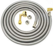Load image into Gallery viewer, Dishwasher Hose Installation Kit - Premium Stainless Steel - Burst Proof and Lead Free Water Supply Line with 3/8" Compression Connections from Kelaro
