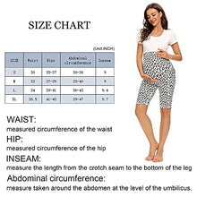 Load image into Gallery viewer, MAZUSPORTS Women's Maternity Yoga Shorts Over The Belly Active Comfy Biker Workout Running Athletic Shorts Side Pockets Leopard, Small
