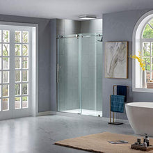 Load image into Gallery viewer, WOODBRIDGE MBSDC6076-C Frameless Sliding Glass Shower Door | 56"-60"W x 76"H | Chrome Finish
