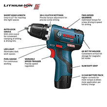 Load image into Gallery viewer, Bosch PS32-02 Cordless Drill Driver - 12V Brushless Compact Drill with 2 Lithium Ion Batteries, Charger &amp; Soft Carrying Case
