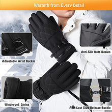 Load image into Gallery viewer, Flamino Winter Ski Gloves, Made with 3M Thinsulate Insulation, Waterproof Work Gloves with Touchscreen, Warm Snow Gloves for Women and Men in Cold Weathers
