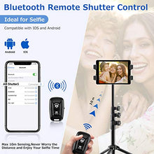 Load image into Gallery viewer, iPad Stand Tablet Tripod Stand,360 Rotating iPad Tripod Mount for Phone and iPad of 4.7-13", Adjustable 62" Tablet Tripod Holder with Bluetooth Remote Control for iPad Air,iPad Pro,iPhone,Kindle

