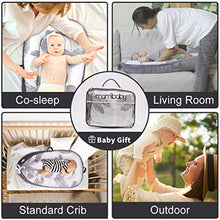 Load image into Gallery viewer, Mamibaby Baby Lounger Baby Nest Co-Sleeping for Baby, Ultra Soft &amp; Breathable Fiberfill Portable Adjustable Newborn Lounger Crib Bassinet | Newborn Shower Gift Essential (Leaves Pattern)
