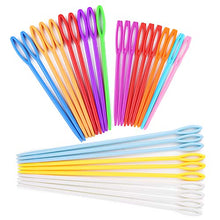 Load image into Gallery viewer, 30 PCS Large Eye Plastic Needles, 2.7Inch/3.5Inch/5.9Inch Plastic Weaving Needles, Yarn Needles, Learning Needles, Safety Plastic Lacing Needles for Kids &amp; Sewing Handmade Crafts
