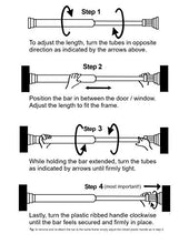 Load image into Gallery viewer, Sliding Glass Door Security Bar White Color - Feel Safe at Home with This Adjustable Home Security Bar 7/8" Dia. X 23" to 40" (1-Pack)
