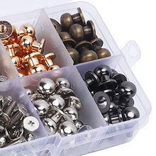 Load image into Gallery viewer, Shanrya Button Stud, Drawer Pull Leather Rivets Brass Plating for Clothe for Leather Bracelet for DIY Bags for Belts
